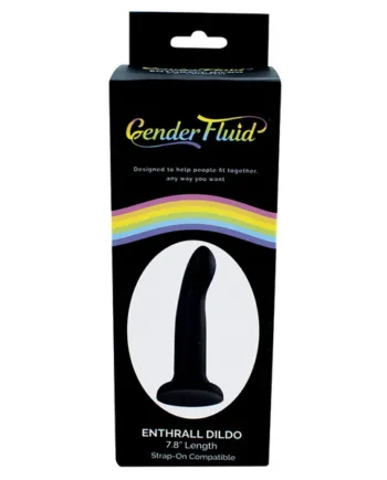 Gender Fluid Enthrall Strap On Dildo - Black 7.8"