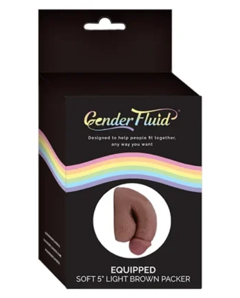 Gender Fluid Equipped Soft Packer-Light Brown 5″