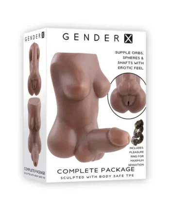 Gender X Complete Package Body Stroker With Shaft Brown 1lb