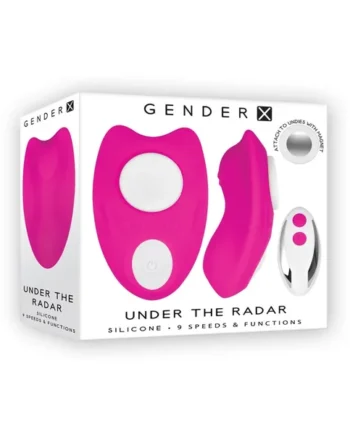 Gender X Under The Radar Rechargeable Remote-Controlled Magnetic Silicone Underwear Vibrator Pink
