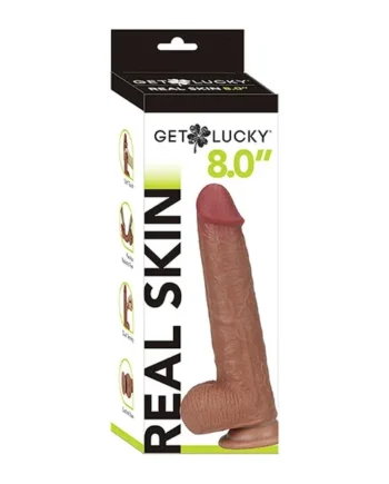 Get Lucky 8.0″ Real Skin Series – Light Brown