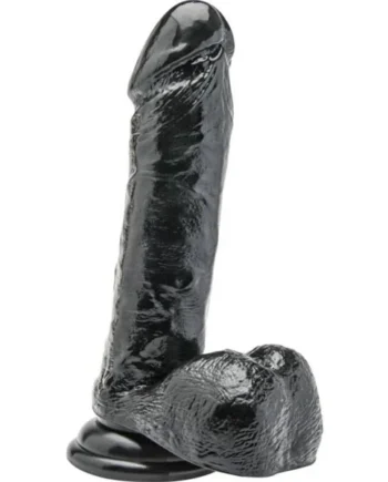 GET REAL - DILDO 18 CM WITH BALLS BLACK