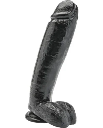 GET REAL - DILDO 25,5 CM WITH BALLS BLACK