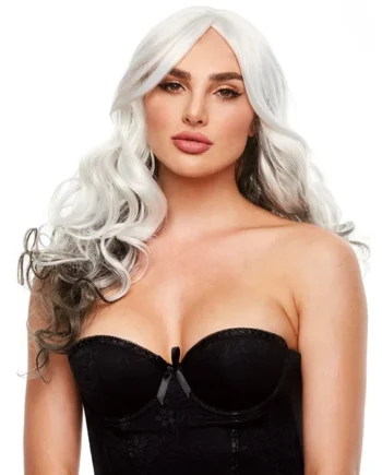 Gina Wig in Grey/Black