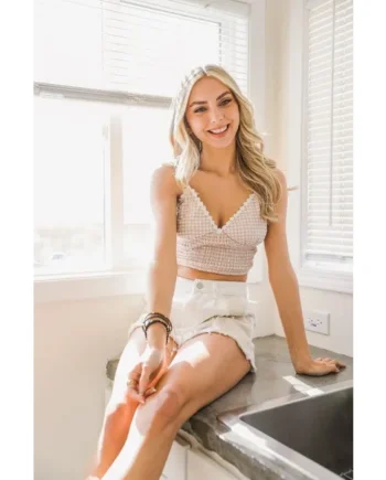 Gingham Smocked Bralette