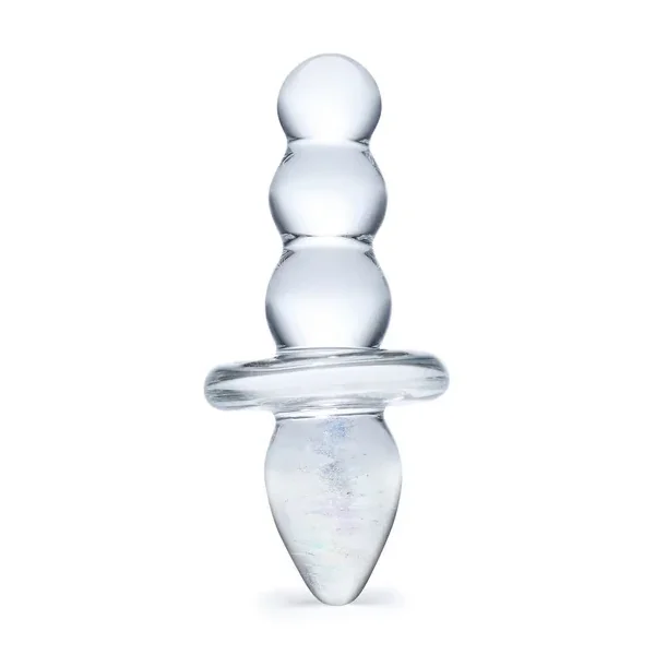 Glas 4.5inch Titus Beaded Dildo Clear