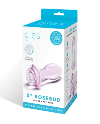 GLAS 5 ROSEBUD GLASS BUTT PLUG “
