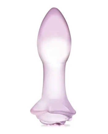 Glas 5inch Rosebud Glass Butt Plug