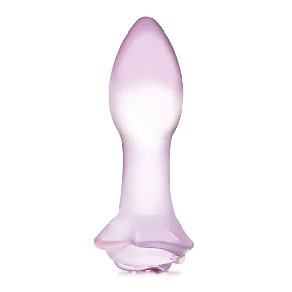 Glas 5inch Rosebud Glass Butt Plug