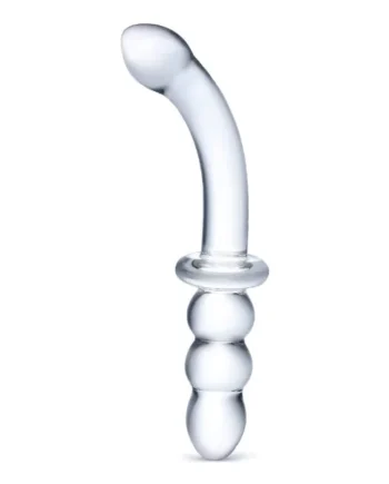Glas 8 Inch Ribbed G-Spot Glass Dildo
