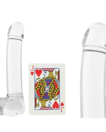 Glas Realistic Curved Glass G Spot Dildo 7 Inches Clear