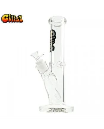 Gliizy 12in Glass Straight Tube Waterpipe Clear