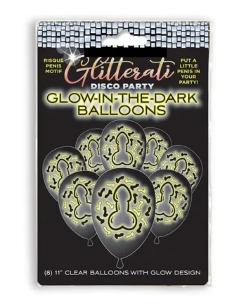 Glitterati Disco Party Glow In The Dark Balloons-(lgcp.1147)