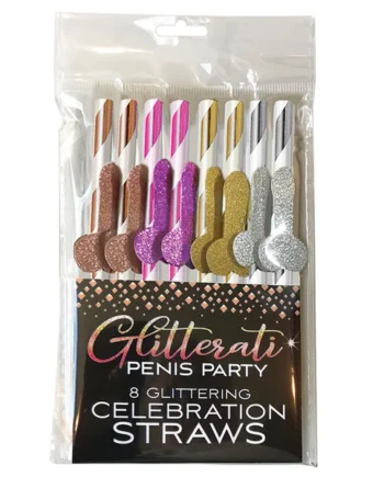 Glitterati Penis Cocktail Straws