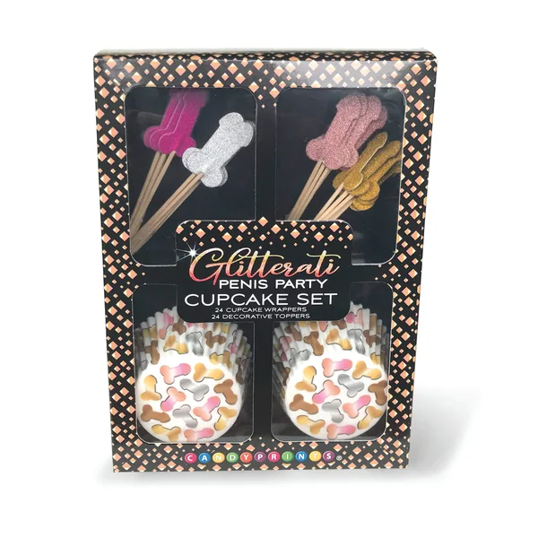GLITTERATI PENIS PARTY CUPCAKE SET