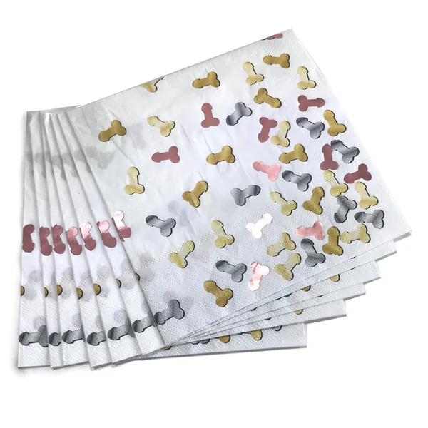 Glitterati Penis Party Napkins 8-Pack