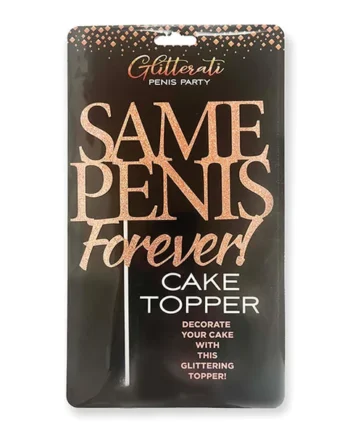Glitterati Same Penis Forever Cake Topper