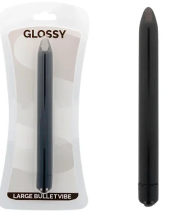 GLOSSY - SLIM VIBRATOR BLACK