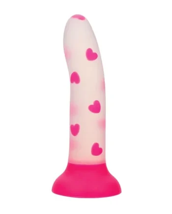 Glow Stick Heart Suction Cup Glow-in-the-Dark Dildo
