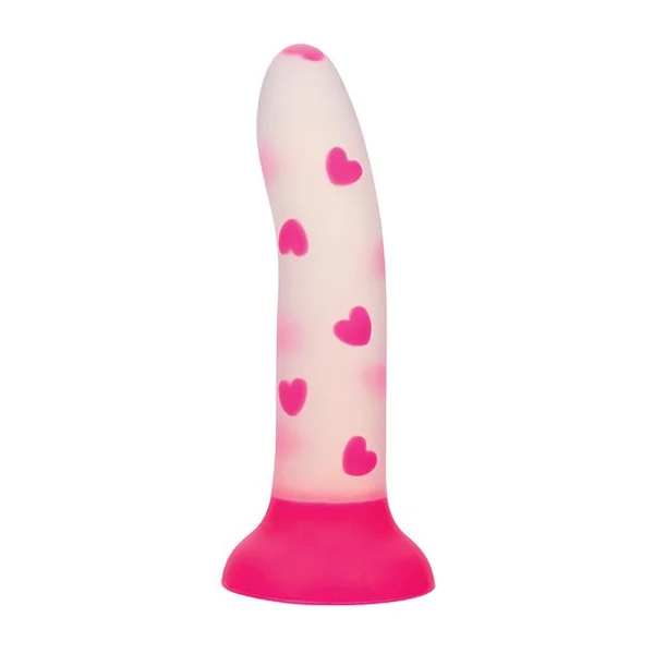 Glow Stick Heart Suction Cup Glow-in-the-Dark Dildo