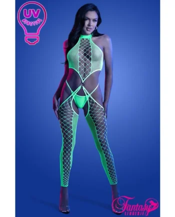 Glow UV Big Net Bodystocking by Fantasy Lingerie