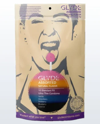 Glyde Natural Flavors Condoms with 5 Flavors (10-Pack)