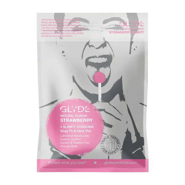 Glyde SlimFit Strawberry Flavored Condoms π