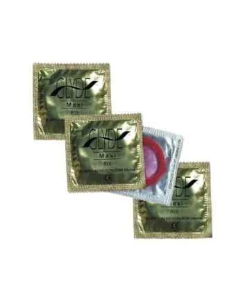 Glyde Ultra Maxi Red Vegan Condoms 100 Bulk Pack