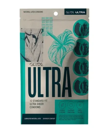 GLYDE ULTRA Standard Fit Natural Rubber Condoms