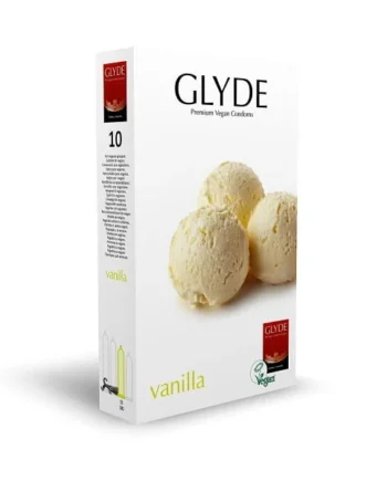 Glyde Ultra Vanilla Flavour Vegan Condoms 10 Pack
