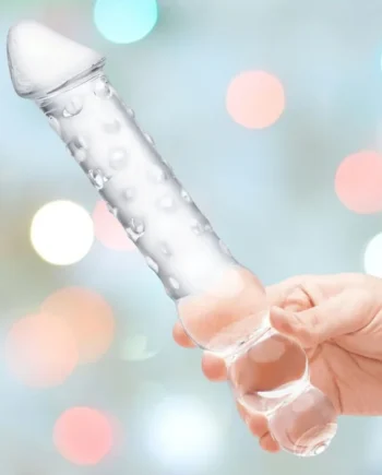 Gläs 12" Double Ended Glass Dildo with Anal Beads