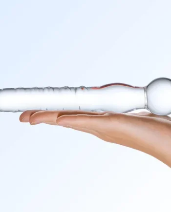 Gläs Joystick 8" Clear Glass Dildo