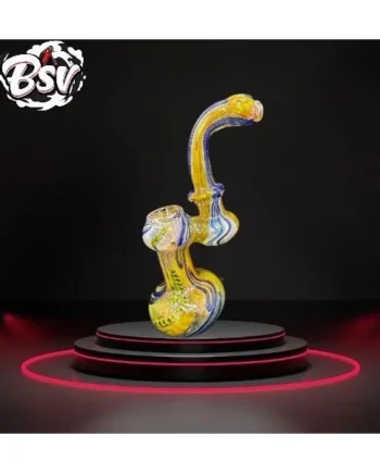 Gold Fumed Ring On Handle Bubbler