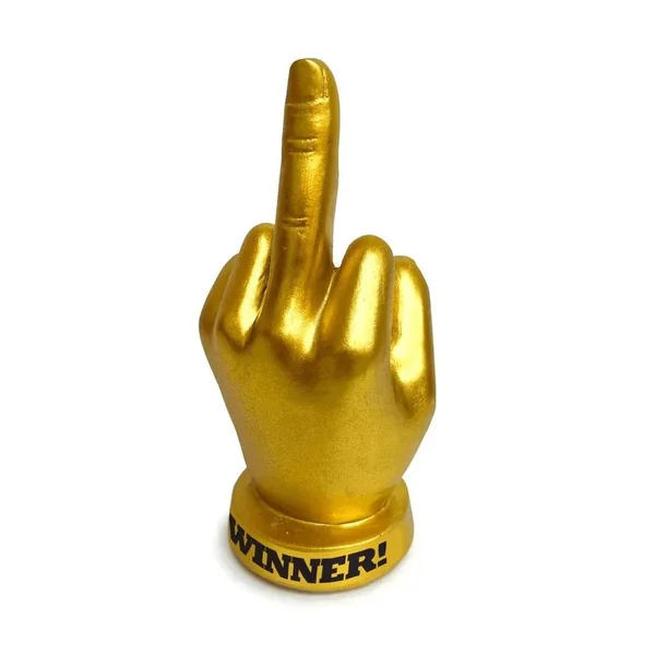 Golden F-U Finger Trophy – Gold/Black
