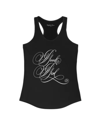 Good Girl Calligraphy Racerback Tank