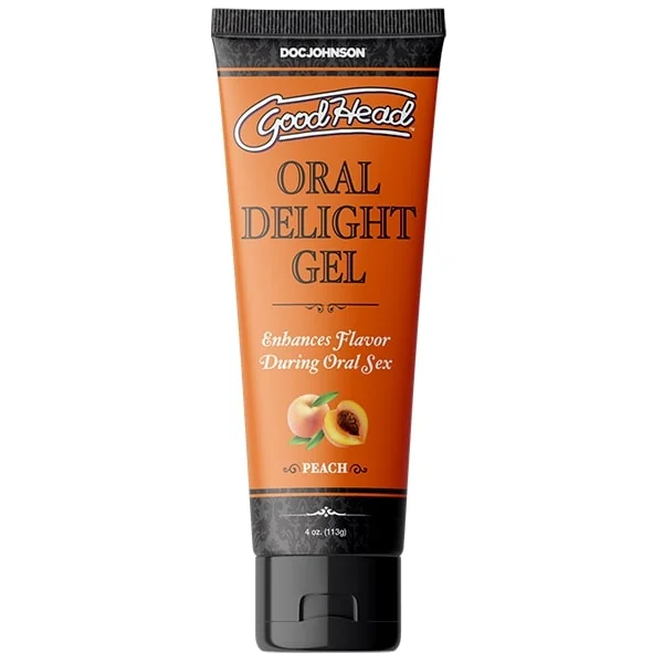 GOODHEAD ORAL DELIGHT GEL 4 OZ PEACH (BULK)