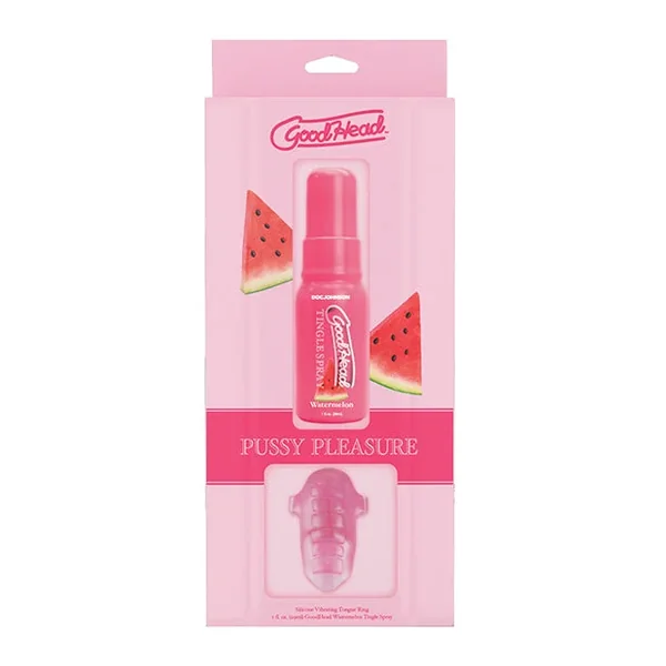 GoodHead Pussy Pleasure Party Oral Sex Kit – 1 oz Watermelon Tingle Spray