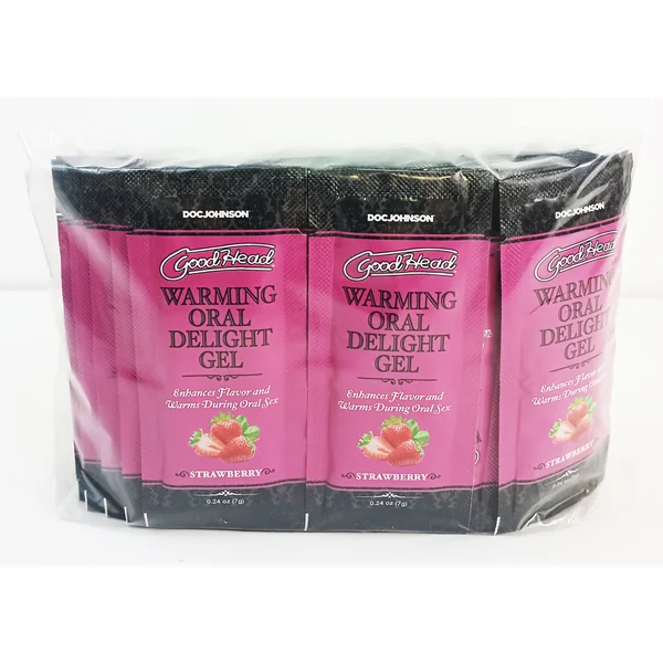 GOODHEAD WARMING ORAL DELIGHT GEL STRAWBERRY 48 PCS 0.24 OZ