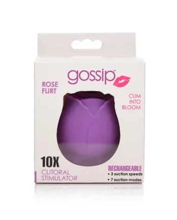 GOSSIP ROSE 10X SILICONE CLIT SUCTION STIMULATOR VIOLET
