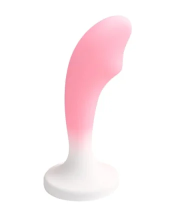 Gradient Pink Silicone Realistic Dildo Anal Plug