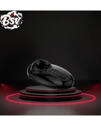 Grav Pebble Spoon Hand Pipe Black