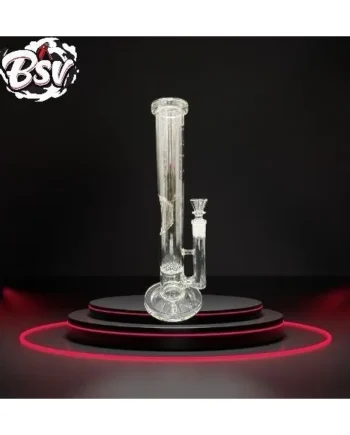Grav Straight Tube Waterpipe W/Honeycomb Perc