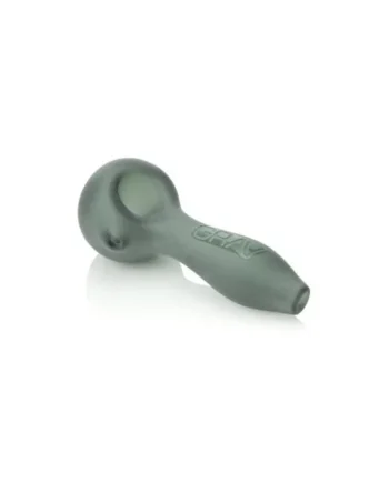 Grave Sand Blasted Spoon Hand Pipe Smoke Grey