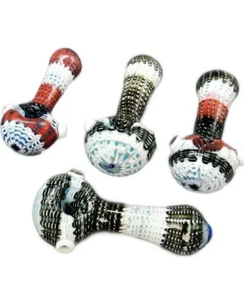 Green White Spiral 4in Hand Pipe