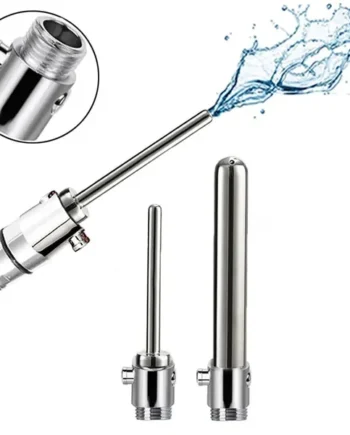 Handheld Metal Anal Douche - Rechangeable Head Enema Colon Bidet Cleaner