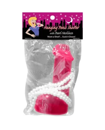 Hanging Penis Shooter With Pearl Necklace