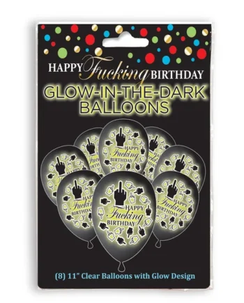 HAPPY F’ING BIRTHDAY GLOW BALLOONS