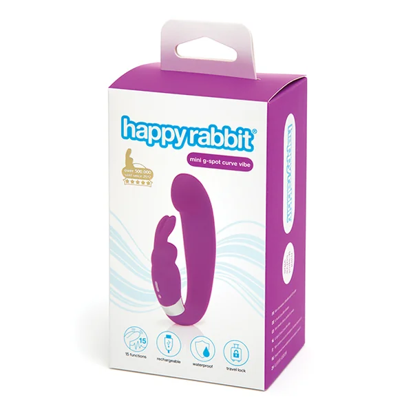 HAPPY RABBIT G-SPOT CLITORAL CURVE VIBRATOR PURPLE
