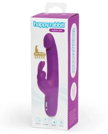 HAPPY RABBIT SLIMLINE VIBRATOR PURPLE