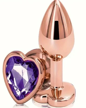 Heart-Shaped Butt Plug Metal Anal Toy Smooth Adult BDSM Accessory